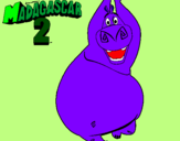 Dibuix Madagascar 2 Gloria pintat per comagui