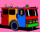 Dibuix Camió de bombers pintat per albert7