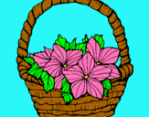 Dibuix Cistell amb flors 2 pintat per carla montejo