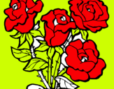 Dibuix Ram de roses pintat per SILVIA CORTES 