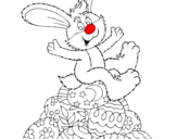 Dibuix Conill de Pasqua pintat per marc