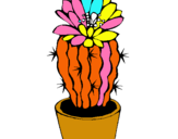 Dibuix Cactus amb flor pintat per ivet