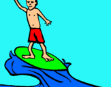 Dibuix Surfista pintat per arnau