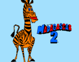 Dibuix Madagascar 2 Marty pintat per albertito