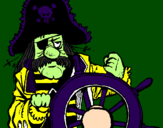Dibuix Capità pirata pintat per capitan gustavo