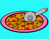Dibuix Pizza pintat per amanda9