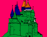 Dibuix Castell medieval pintat per ALEX CABELLO