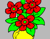 Dibuix Gerro de flors pintat per nayleanorvit