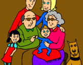 Dibuix Família pintat per eduard 2