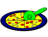 Dibuix Pizza pintat per albert