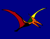 Dibuix Pterodàctil pintat per Lluc