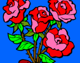 Dibuix Ram de roses pintat per sara soy florido