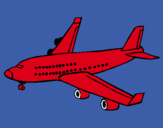Dibuix Avió de passatgers  pintat per noa