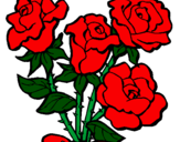 Dibuix Ram de roses pintat per  marifer zamarron