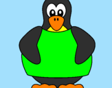 Dibuix Pingüí  pintat per JAN
