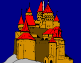 Dibuix Castell medieval pintat per sergi