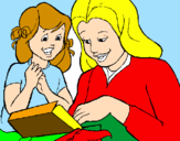 Dibuix Mare i filla pintat per  marifer zamarron