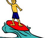 Dibuix Surfista pintat per xavi