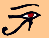 Dibuix Ull Horus pintat per fgit
