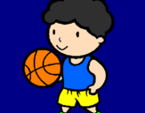 Dibuix Jugador de bàsquet pintat per JULIA S0CA