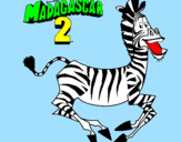 Dibuix Madagascar 2 Marty pintat per pat