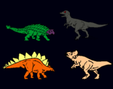 Dibuix Dinosauris de terra pintat per lluis guillem
