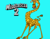 Dibuix Madagascar 2 Melman pintat per David