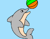 Dibuix Dofí jugant amb una pilota pintat per gerard_ponts