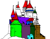 Dibuix Castell medieval pintat per UNAI
