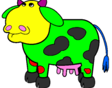 Dibuix Vaca pensativa pintat per agata1