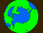 Dibuix Planeta Terra pintat per joan  valle  soler