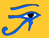 Dibuix Ull Horus pintat per 24