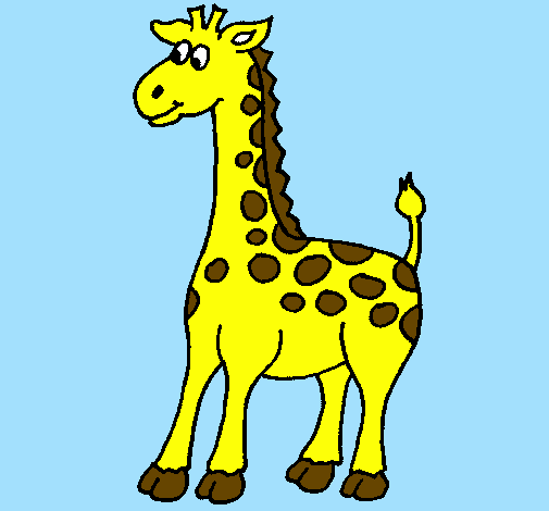Dibuix Girafa pintat per eli