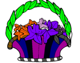 Dibuix Cistell amb flors 4 pintat per nuri capdevila