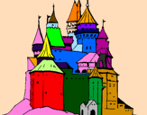 Dibuix Castell medieval pintat per v