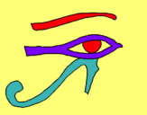 Dibuix Ull Horus pintat per jordi lopez