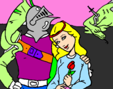 Dibuix Sant Jordi y la princesa pintat per eulalia