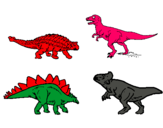 Dibuix Dinosauris de terra pintat per MARC