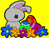 Dibuix Conillet de Pasqua pintat per patricia enfedaque