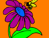 Dibuix Margarida amb abella pintat per gigi soca