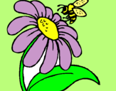 Dibuix Margarida amb abella pintat per Gloria