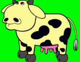 Dibuix Vaca pensativa pintat per MARIA