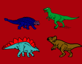 Dibuix Dinosauris de terra pintat per GAT