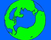 Dibuix Planeta Terra pintat per iñaki