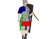 Dibuix Soldat romà  pintat per pau