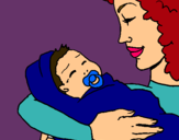 Dibuix Mare amb la seva nadó II pintat per julina_98