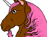 Dibuix Cap d'unicorn pintat per anna 8