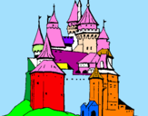 Dibuix Castell medieval pintat per castillo diamantes