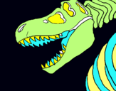 Dibuix Esquelet tiranosauri rex pintat per ADRIÀ