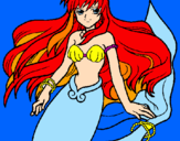 Dibuix Sirena pintat per miriam
